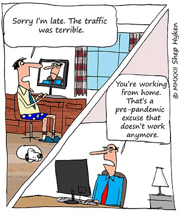 Late for Zoom Meeting