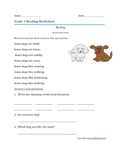 grade 1 reading and writing worksheets writing