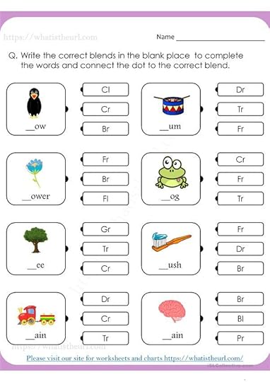 blend words matching worksheets for grade 1 english esl