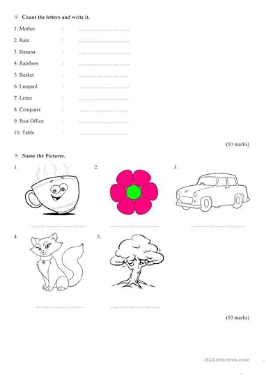 grade 1 english worksheet by tharahai institution