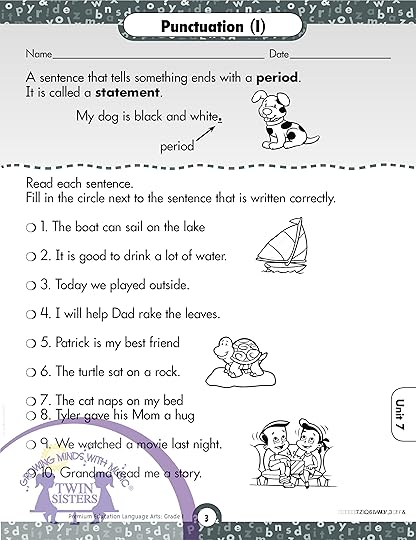 language arts grade 1 writing sentences twin sisters