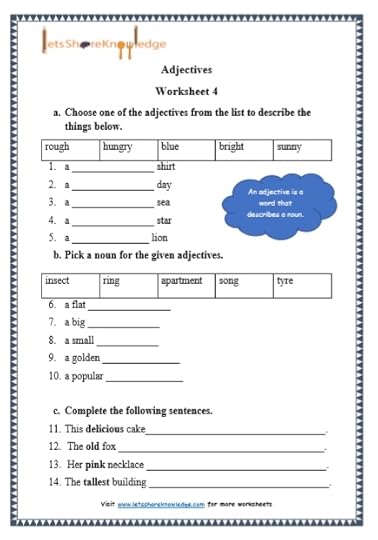 get into grammar descriptive words 1 worksheets