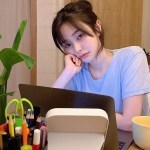 hwamin laptop think girl
