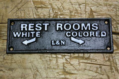 Cast Iron COLORED REST ROOMS Black AMERICANA L&N RAIL ROAD ...