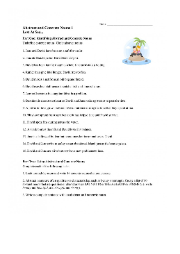 concrete abstract nouns worksheets theworksheets com theworksheets com