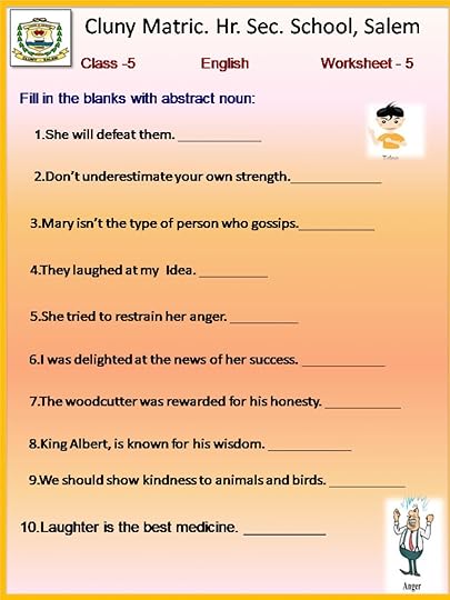 class 5 english worksheet 5 worksheet
