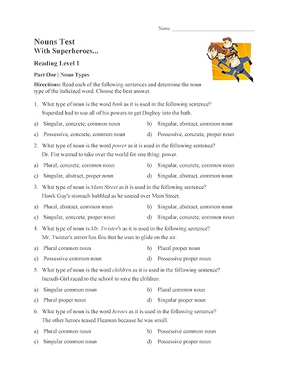 singular plural and possessive nouns test 1 reading level 1 preview
