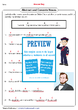 concrete abstract nouns worksheets theworksheets com theworksheets com