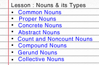 nouns types for nouns turtlediary com lesson