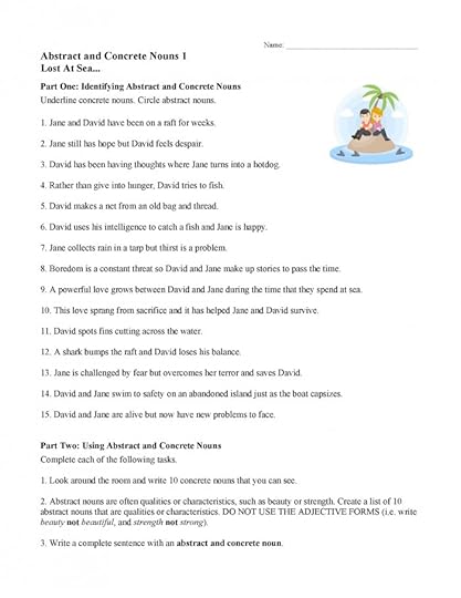 identifying abstract nouns worksheets 99worksheets