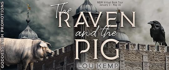 Goddess Fish book tour banner for The Raven and the Pig