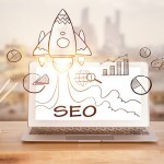 seo search engine optimization laptop