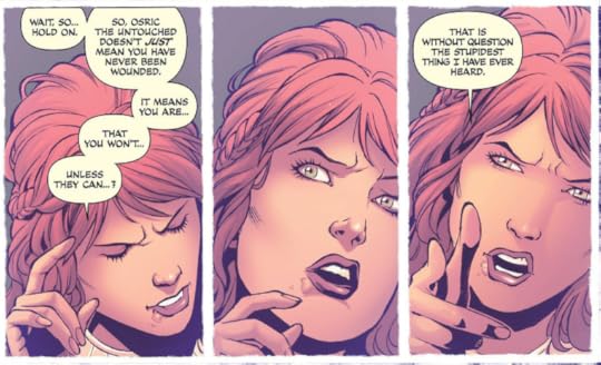 Interior art panels from Red Sonja by Gail Simone