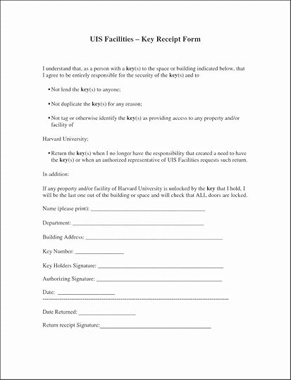 employee key agreement form lovely 10 free printable receipt form sampletemplatess invoice template word invoice template school report card