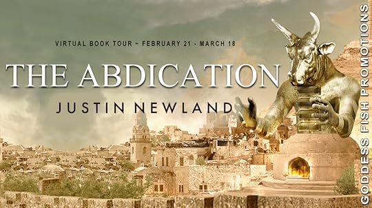 Goddess Fish book tour banner for The Abdication