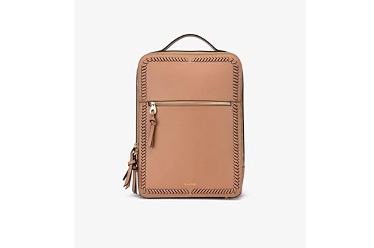 Light pink Calpak business travel backpack 
