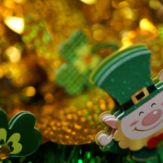 Green Leprechaun and gold