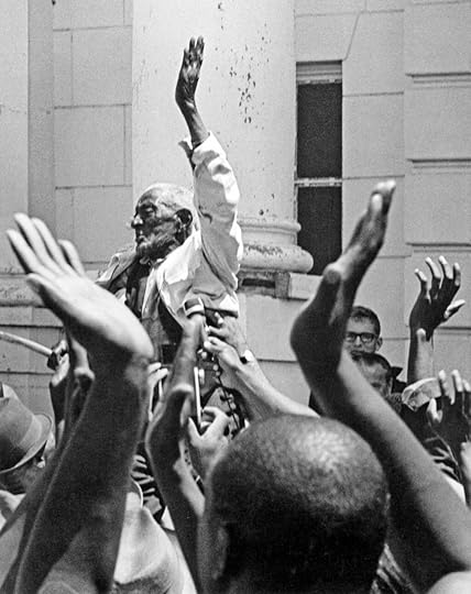 106 year-old former slave, El Fondren being celebrated as he registers to vote for the first time in Batesville, Mississippi