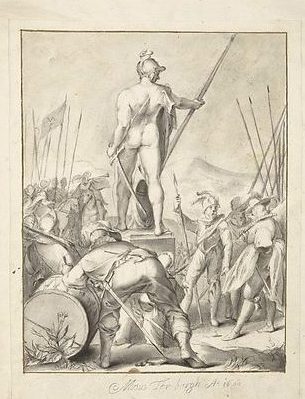 drawing of Mars, god of war