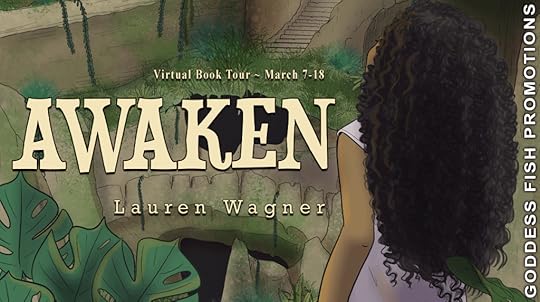 Goddess Fish book tour banner for Awaken