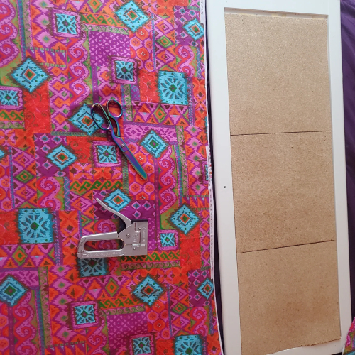 IKEA BILLY bookcase doors as bulletin board