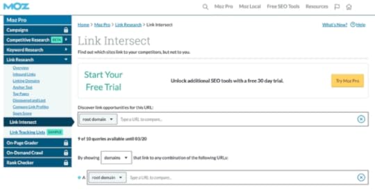 moz Link Intersect Link Explorer domain authority da