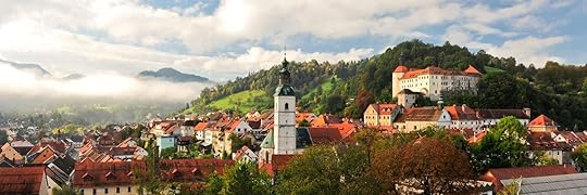 Škofja Loka in Slovenia. This is the town where Izidor often visited on his errand.