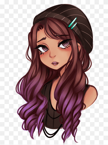 Drawing Cartoon, Anime sketch, purple, face, black Hair png | PNGWing