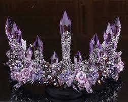 Purple Crystal Queen Crown | Wedding bridal jewellery, Purple crown, Bridal fashion jewelry
