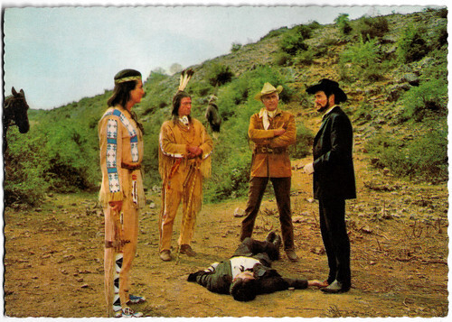 Pierre Brice, Stewart Granger, and Harald Leipnitz in Der Ölprinz (1965)