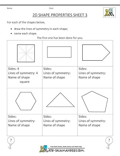 free printable geometry worksheets 3rd grade