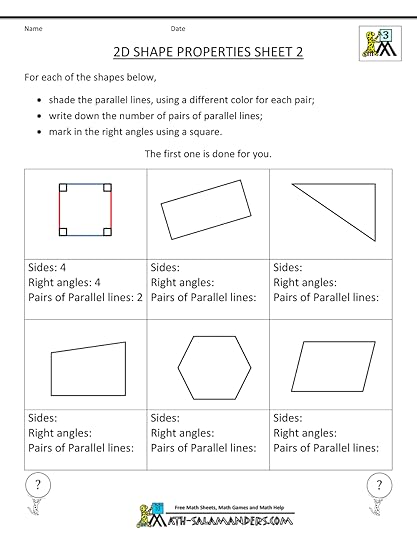 free printable geometry worksheets 3rd grade