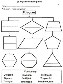 3rd grade geometry attributes worksheets by wilbert