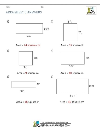 area sheet 3 answers area worksheets biology worksheet
