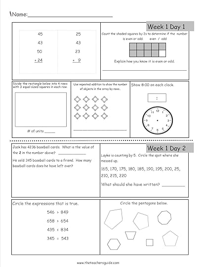 math homework for 3rd graders third grade math