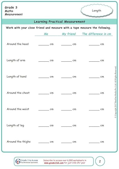 measurement worksheets 3rd grade worksheet grade 3 math
