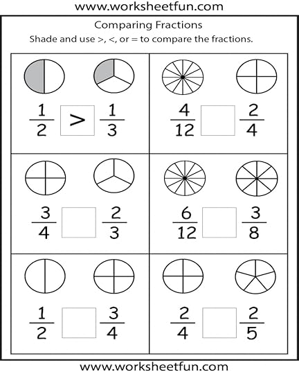 3rd grade math printable worksheets fractions math