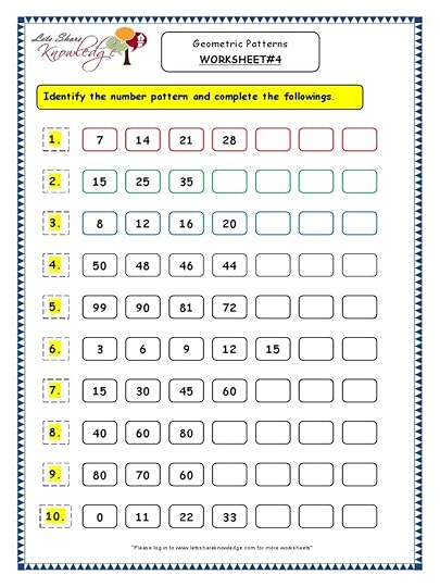 grade 3 maths worksheets geometry geometric patterns in