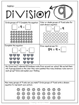 division worksheets 3rd grade by teaching in the heart of