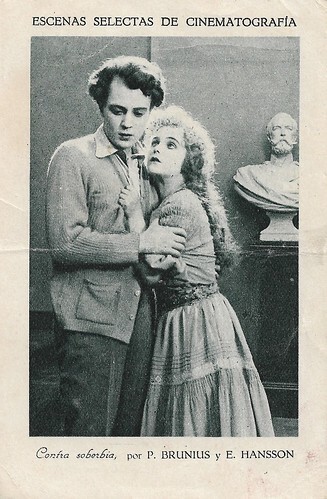 Einar Hanson and Mary Johnson in Gunnar hedes saga 1, Spanish card