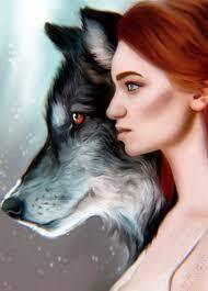 Red-haired girl and wolf - NFT Showroom