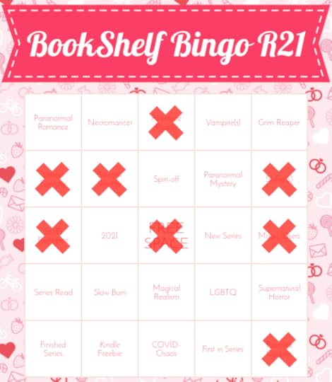 SOS book shelf bingo card