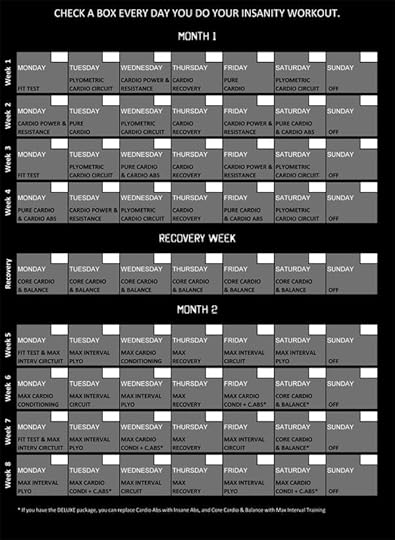 insanity insanity workout insanity workout schedule