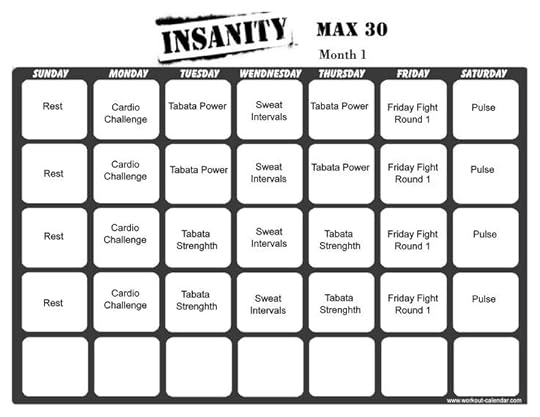insanity max 30 month 1 workout routine pinterest