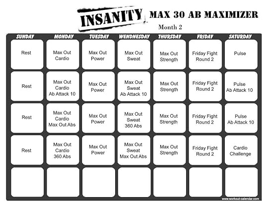 insanity max 30 ab maximizer month 2 p90x workout