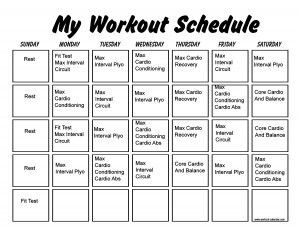 insanity workout schedule print a workout calendar