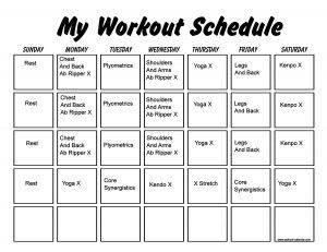 printable p90x calendars for all three months workout