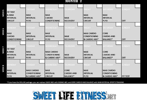 insanity calendar get insanity schedule free with a bonus