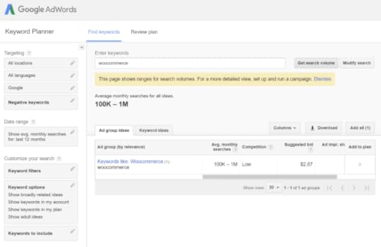 Google Keyword Planner SEO tool