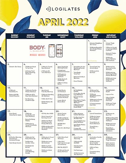 blogilates april workout calendar 2022
